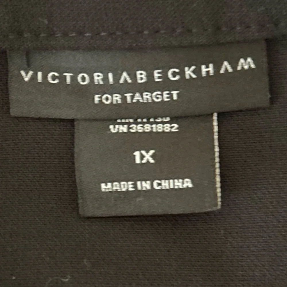 NWT Victoria Beckham for Target Black Scalloped Zigzag Mini Skirt Plus 1X